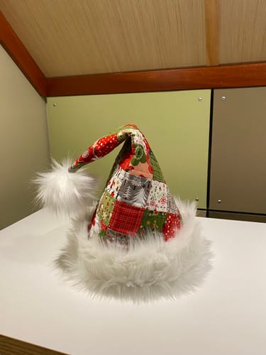 Customer photo review of The Snowbound Quilted Santa Hat Sewing Pattern | Digital PDF Pattern