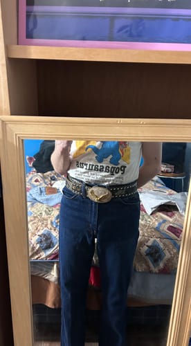 Customer photo review of Vintage Great Western Garment Co Pants Fits Mens 29 x 32 Blue Denim Jeana GWG