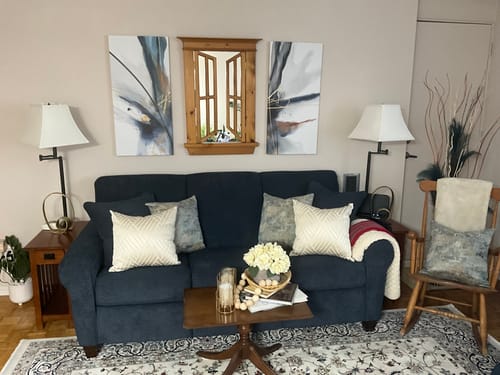Customer photo review of 'Abstract Unity' Framed Canvas (Set of 2)