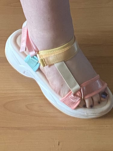 Customer photo review of Taylor Multicolour Chunky Platform Sandals