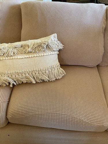 Customer photo review of Stretch Sofa Covers with Separate Backrests and Seat Cushions