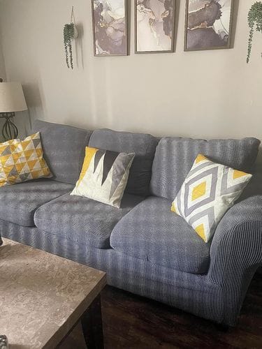 Customer photo review of Stretch Sofa Covers with Separate Backrests and Seat Cushions