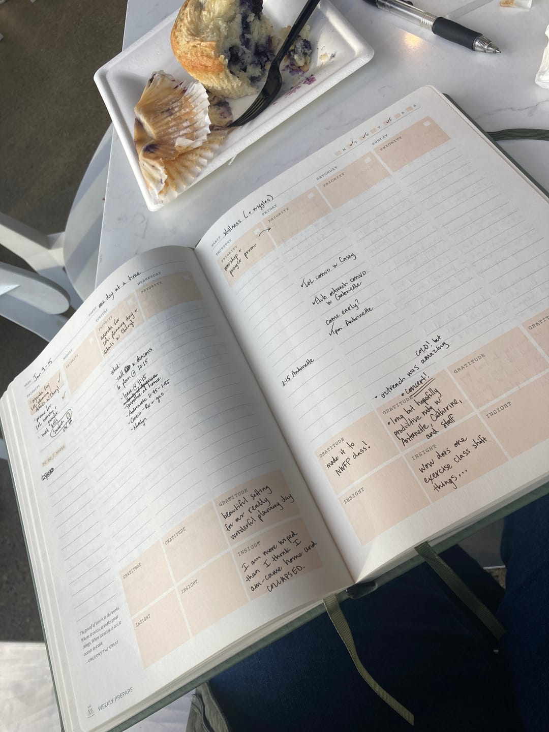 Customer photo review of Monk Manual™ Weekly Planner (Pre-Order)