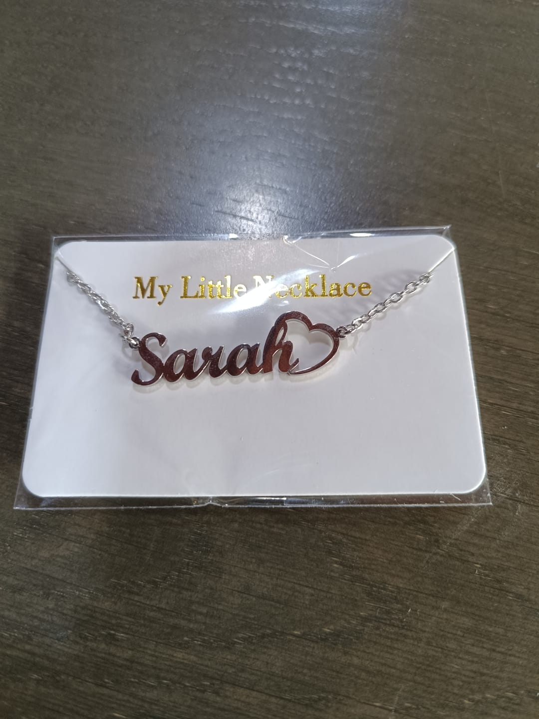 Customer photo review of Collier Prénom Coeur Ciselé