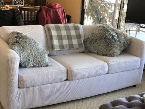 Customer photo review of Stretch Sofa Covers with Separate Backrests and Seat Cushions