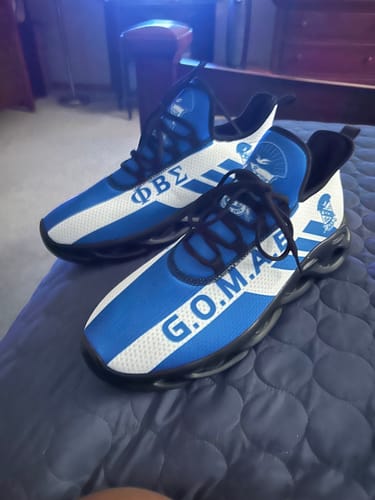Customer photo review of Fraternity Footwear - Phi Beta Sigma Gomab Stripe Style Clunky Sneakers