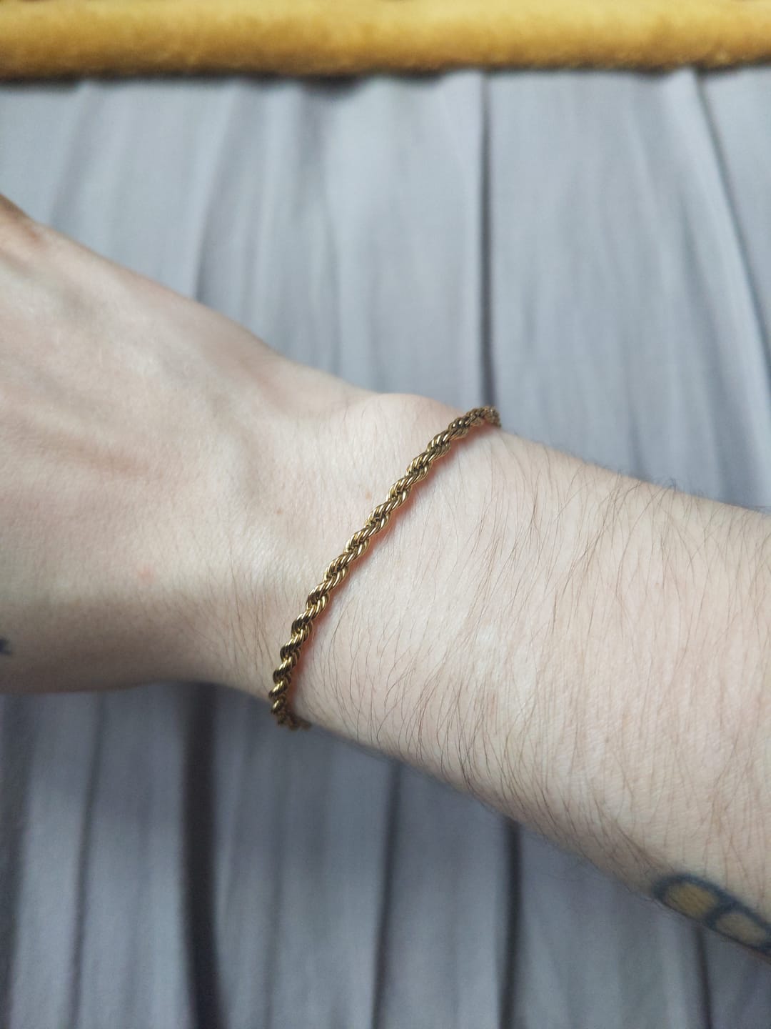 Customer photo review of Twisted 18K Gold Bracelet