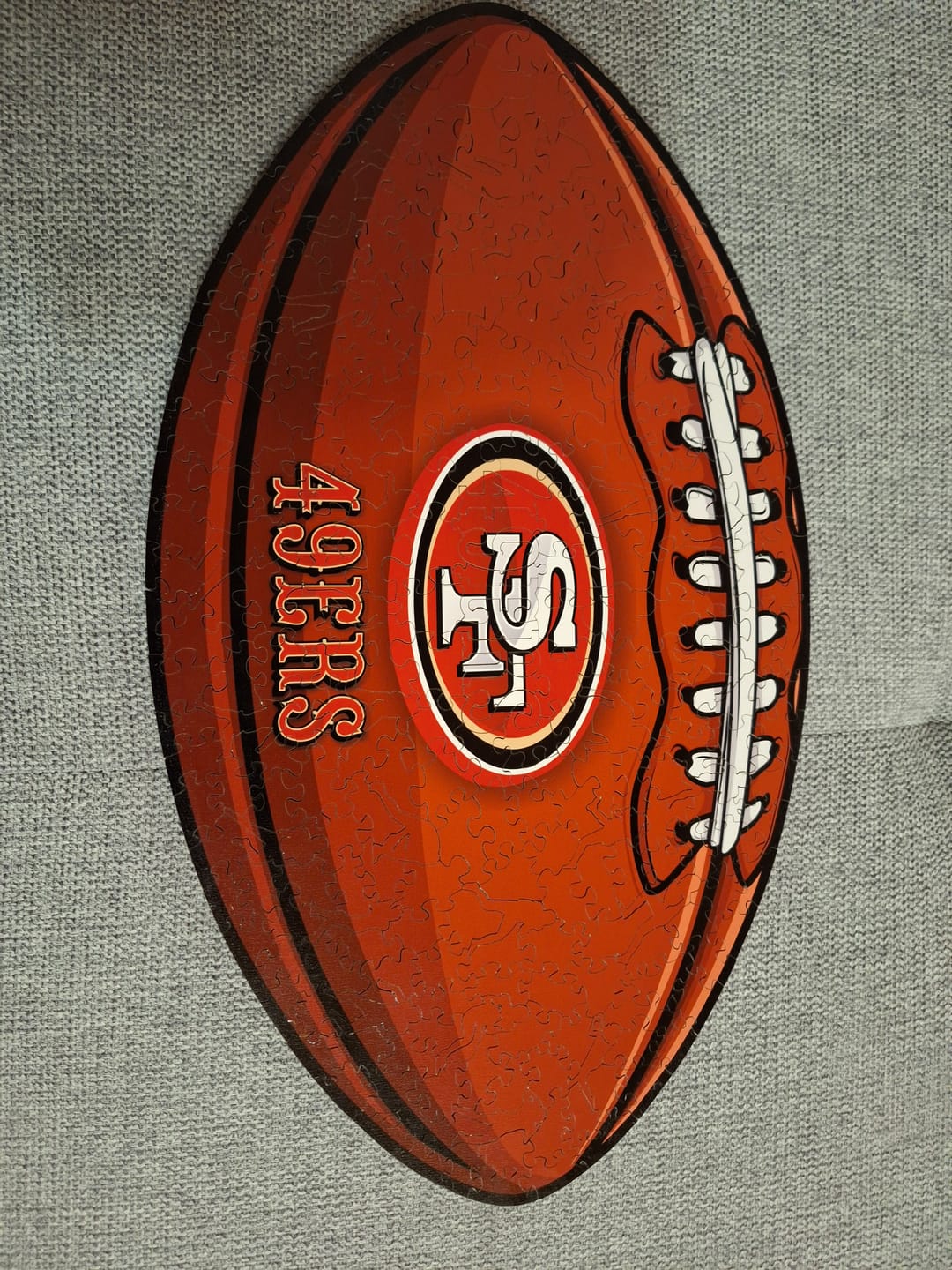 Customer photo review of San Francisco 49ers™ Football - Wooden Puzzle