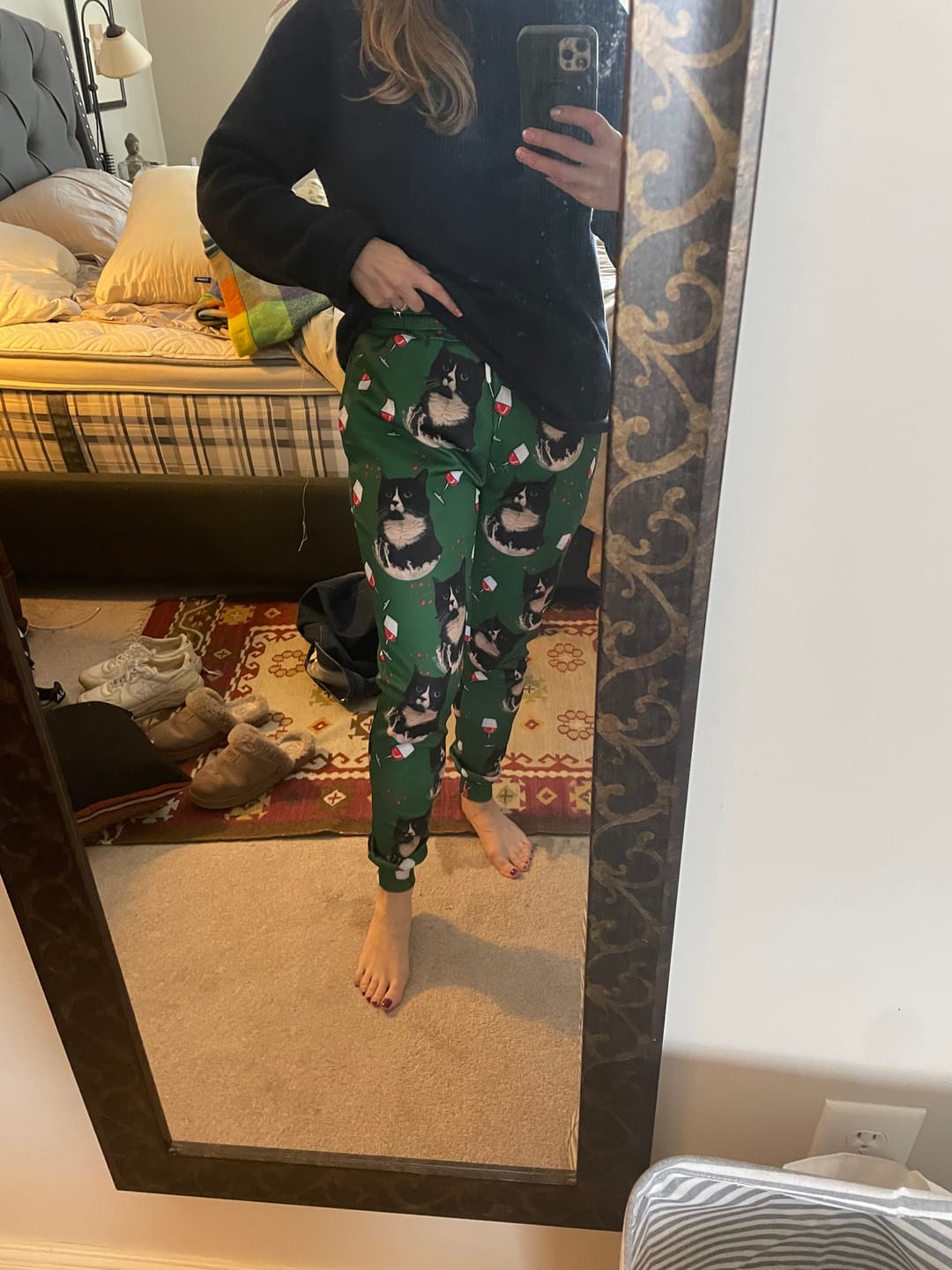 Customer photo review of Custom Your Own Sweatpants With Your Pet Face