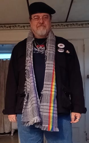 Customer photo review of SPECIAL Handmade Winter Scarf(Free Pin With Every Order)