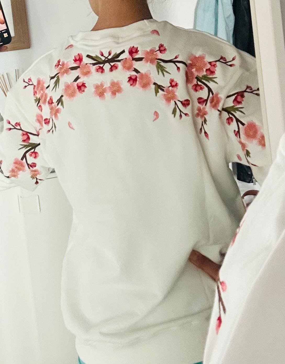 Customer photo review of Sakura Embroidered Sweatshirt