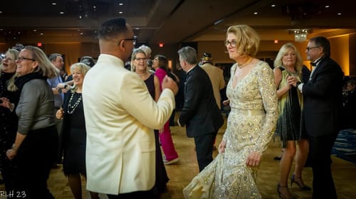 Customer photo review of Geometric Embellished Evening Gown