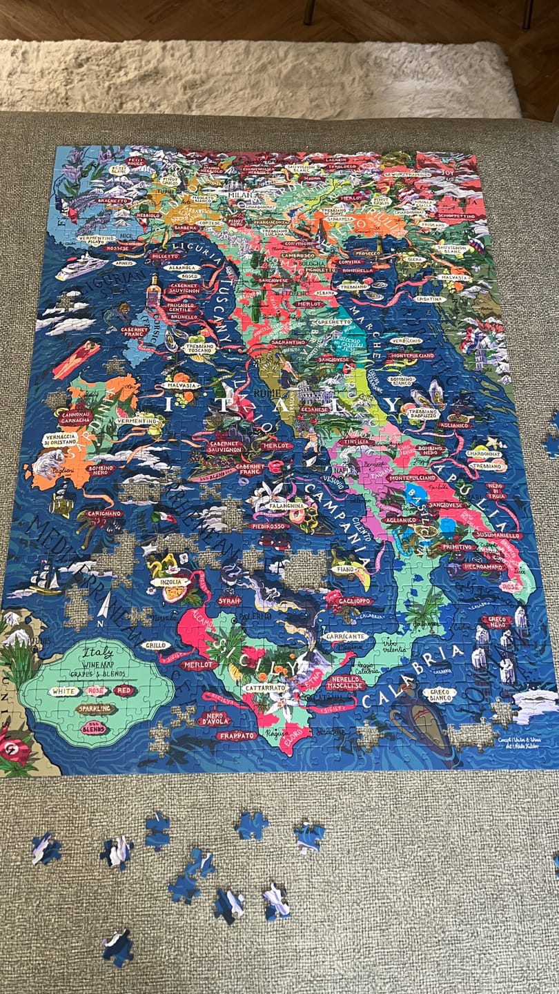 Customer photo review of Wine Puzzle - Italy