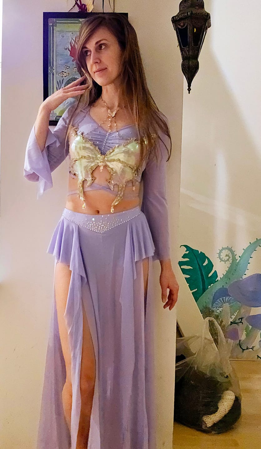Customer photo review of Luna Moth Resin Mermaid Corset Bra Top Cosplay Costume Patent-Protected