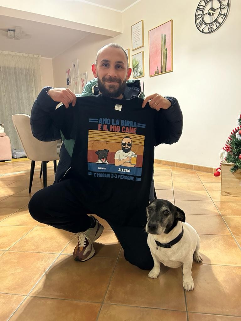 Customer photo review of Amo la birra e i miei animali da compagnia - Maglietta personalizzata