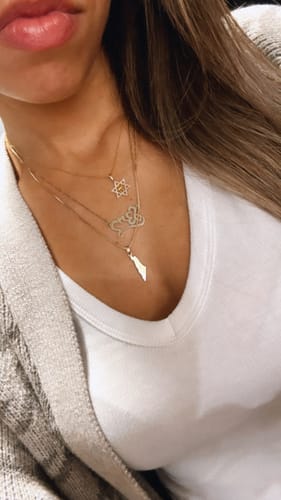 Customer photo review of Israel Map Necklace