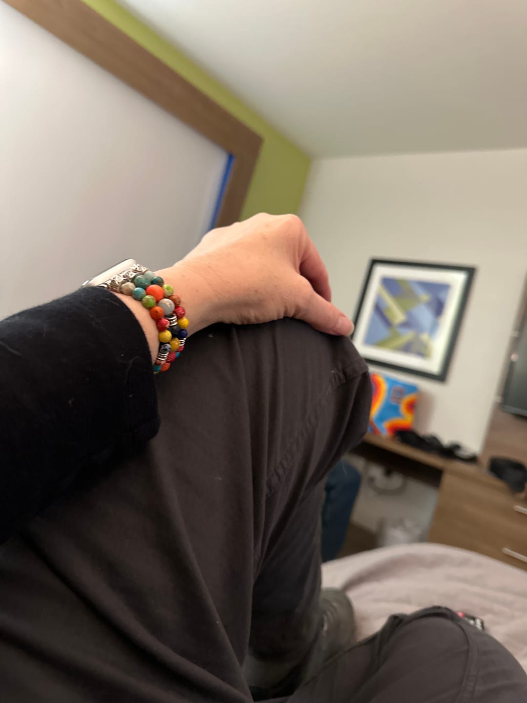 Customer photo review of Vibrant Chakra Stretch Apple Watch Strap