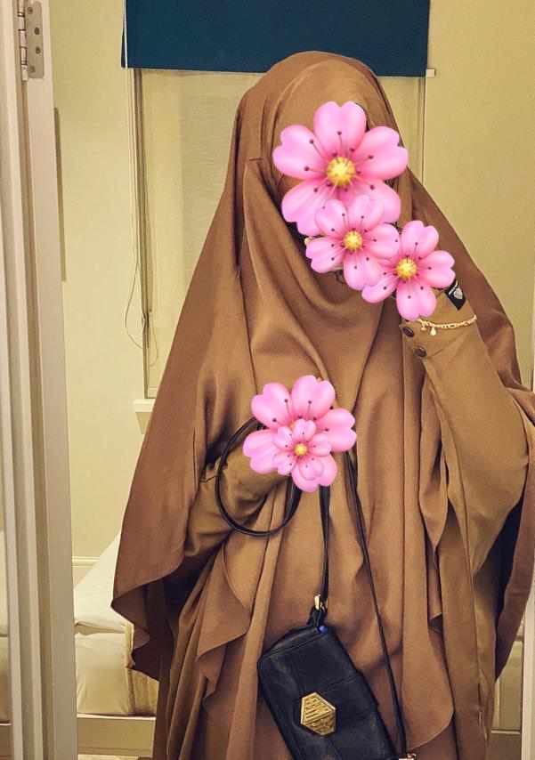Customer photo review of Bisht Abaya with Snap Buttons - Cappuccino
