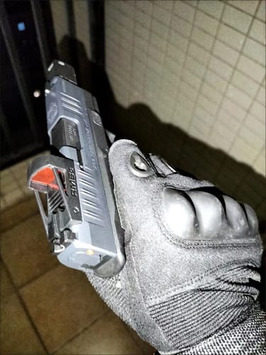 Customer photo review of Springfield Armory Hellcat Auto Shell Ejection Laser Toy Gun