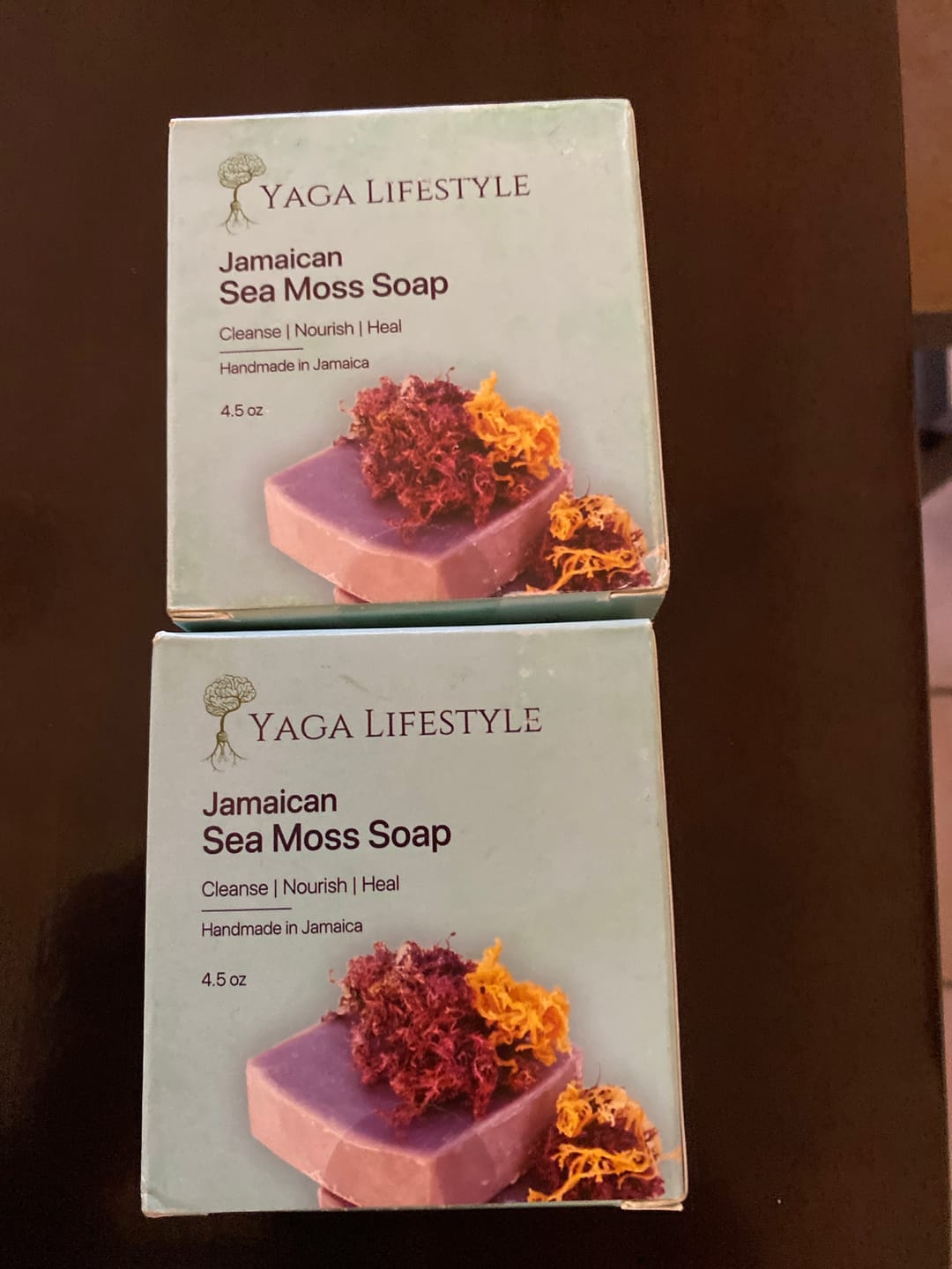Customer photo review of Purple Sea Moss Soap (Handmade, Vegan) With Wildcrafted Jamaican Purple Sea Moss