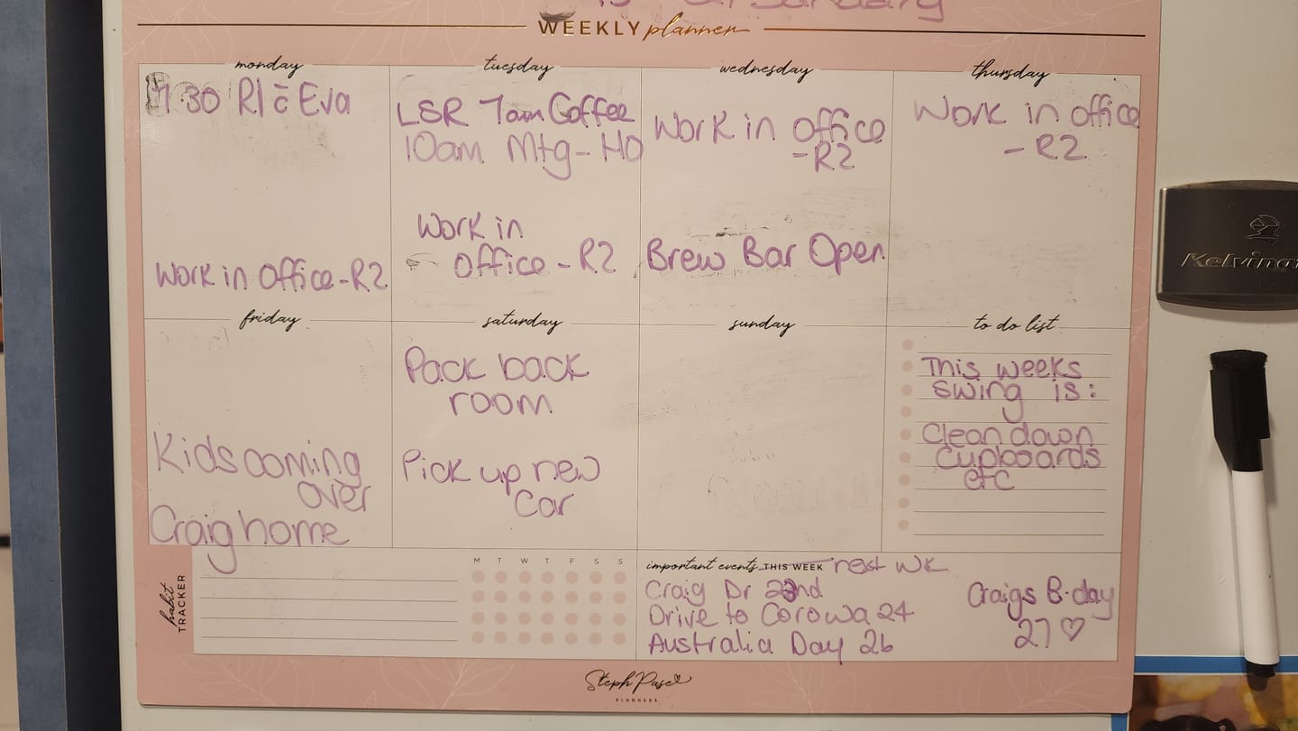 Customer photo review of Blush Magnet Planner Set