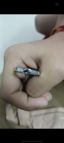 Customer photo review of Silver Classic Ring Band for Him