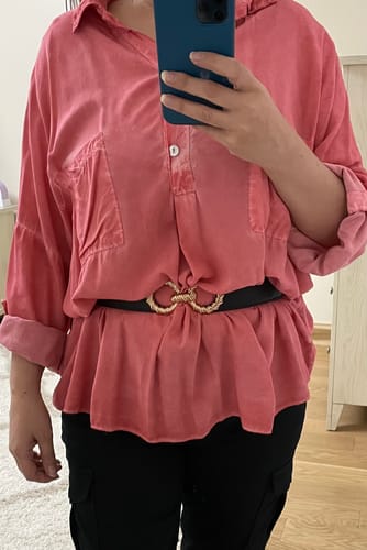 Customer photo review of Most Wanted Double Circle Stretch Belt (Black)