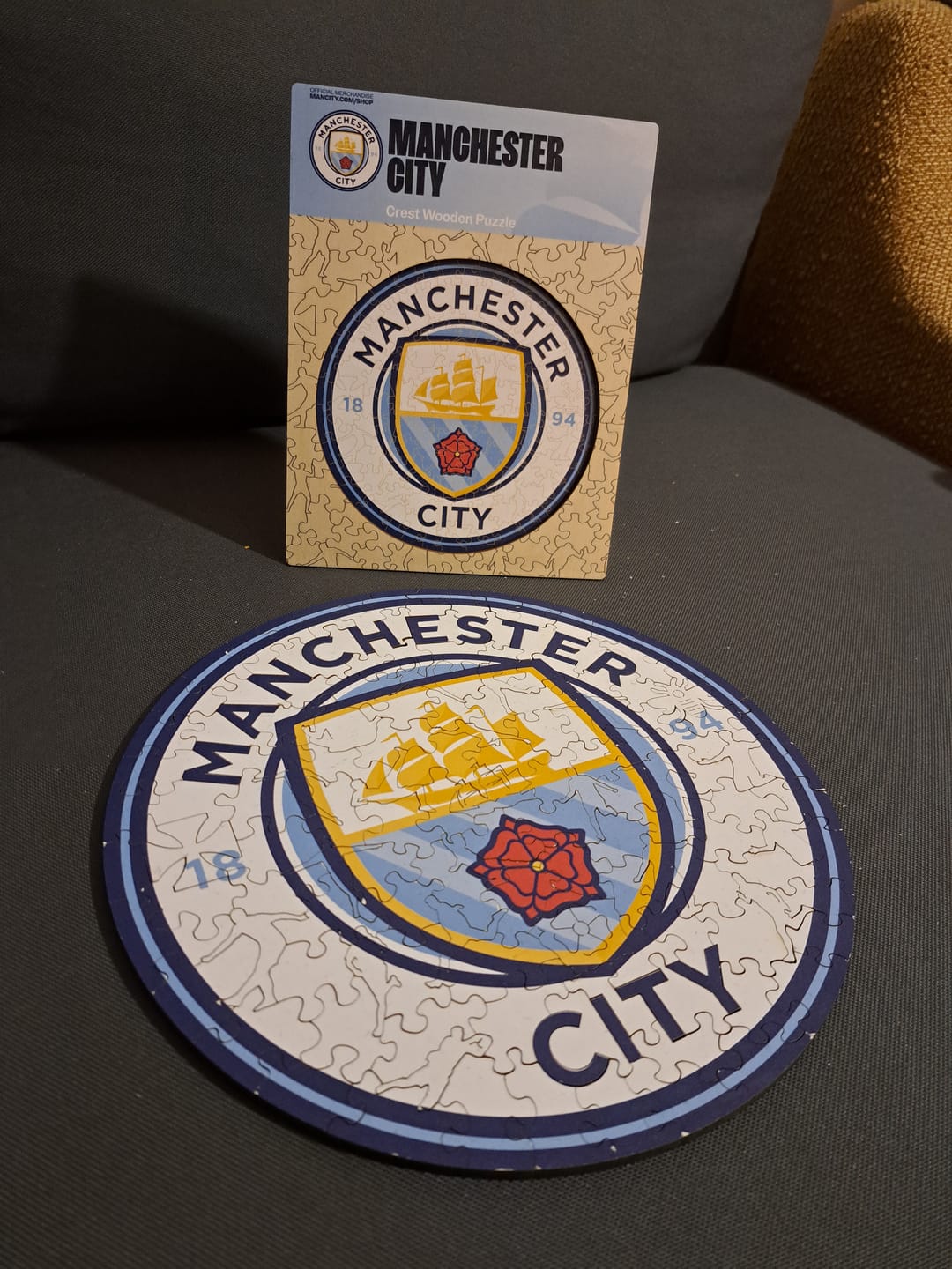 Customer photo review of Manchester City FC® Logo - Wooden Puzzle