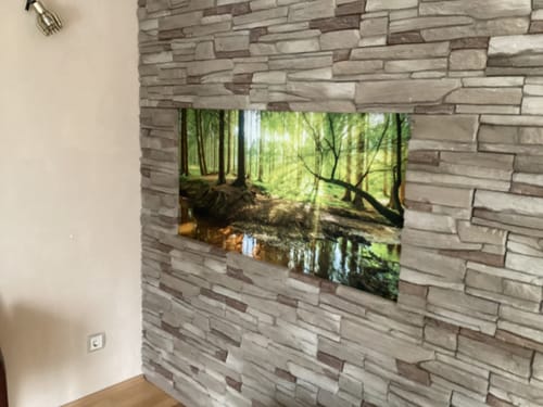 Customer photo review of Canvalight® Leuchtbild | Wald mit Sonnenstrahlen | Querformat