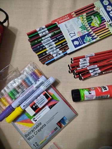 Customer photo review of Wrap-around Pencil & Pen Labels