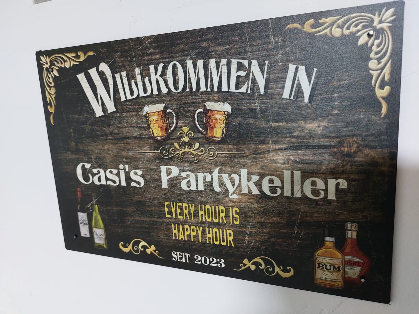 Customer photo review of Meine Bar - Indoor-Türschild
