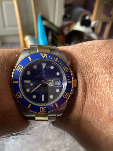 Customer photo review of Replica Rolex Submariner - SIlver/Gold with Blue Dial