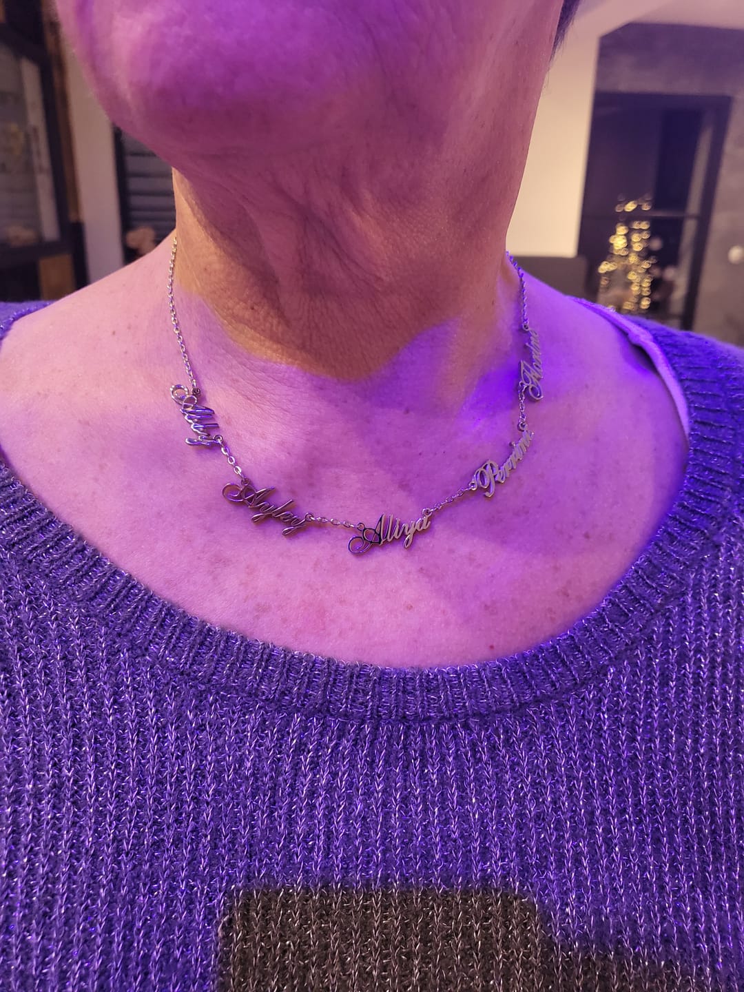 Customer photo review of Collier Plusieurs Prénoms