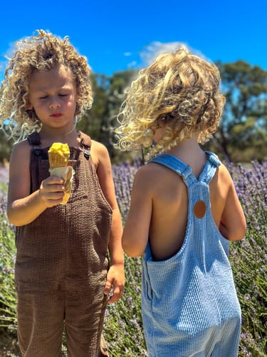 Customer photo review of Organic "Oakley" Overalls - Size 3-6