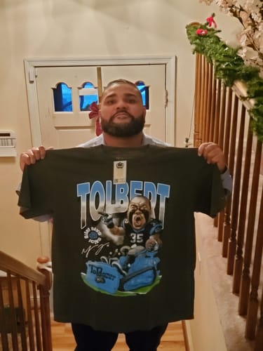 Customer photo review of Mike Tolbert x Glory Days Apparel Icons T-Shirt