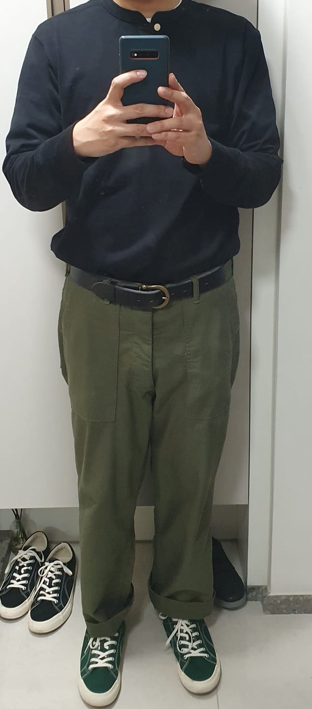 Customer photo review of Horseshoe Buckle Leather Belt - Black
