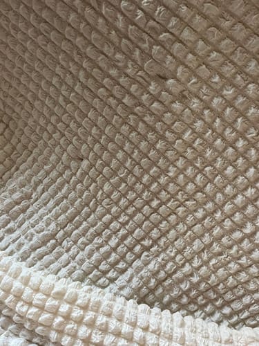 Customer photo review of 2024 Turkish Bubble Frill Sofa Covers : Beige