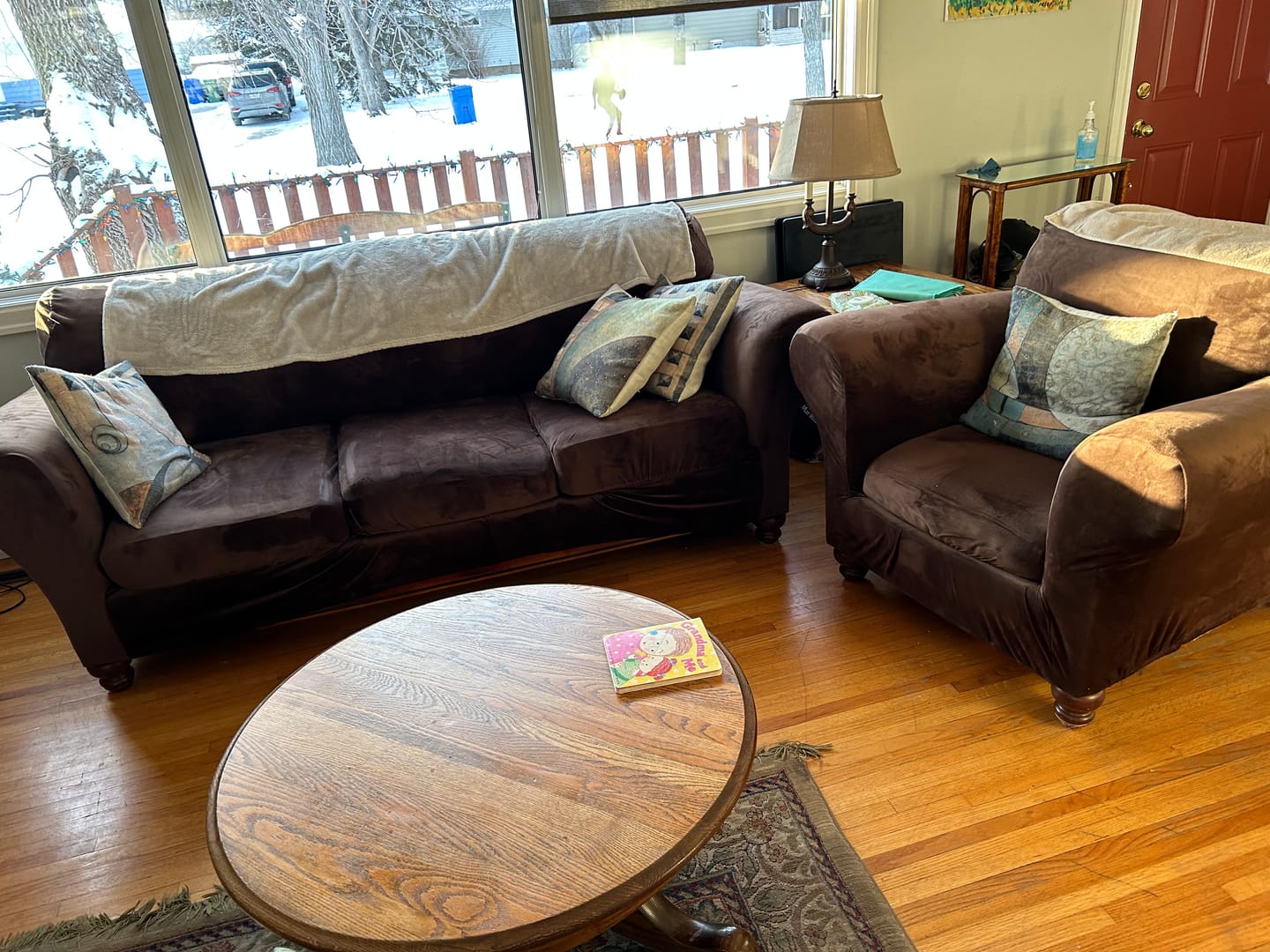 Customer photo review of High Stretch Velvet Plush Sofa Cushion Slipcover