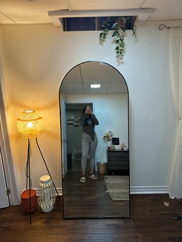 Customer photo review of Floor Length Arch Mirror (71"H x 31"W)