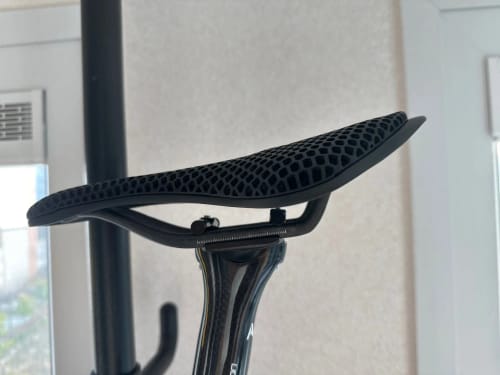 Customer photo review of CarbonXP Fiber Bicycle Saddle - 3D Printed Seat Cushion - Ultralight - Hollow Comfortable Breathable