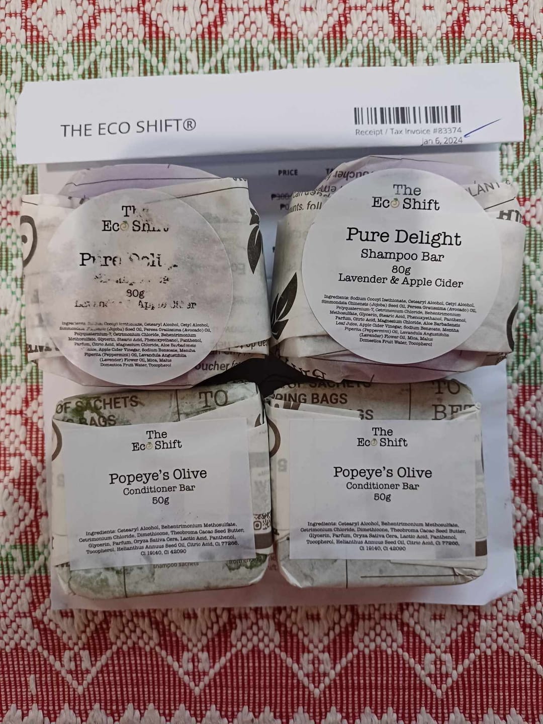 Customer photo review of Hair Grower Shampoo Bar Pure Delight
