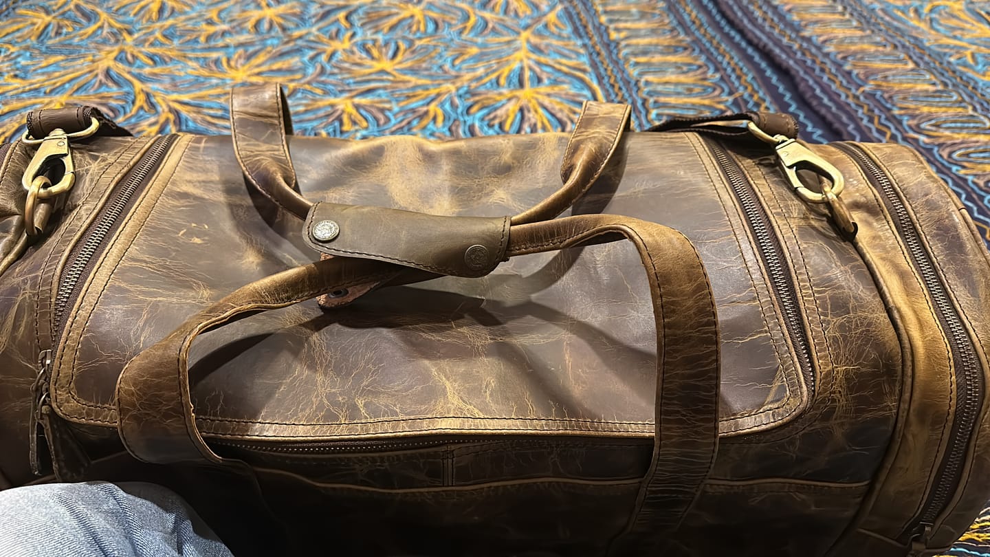 Customer photo review of Textured Carter Duffel