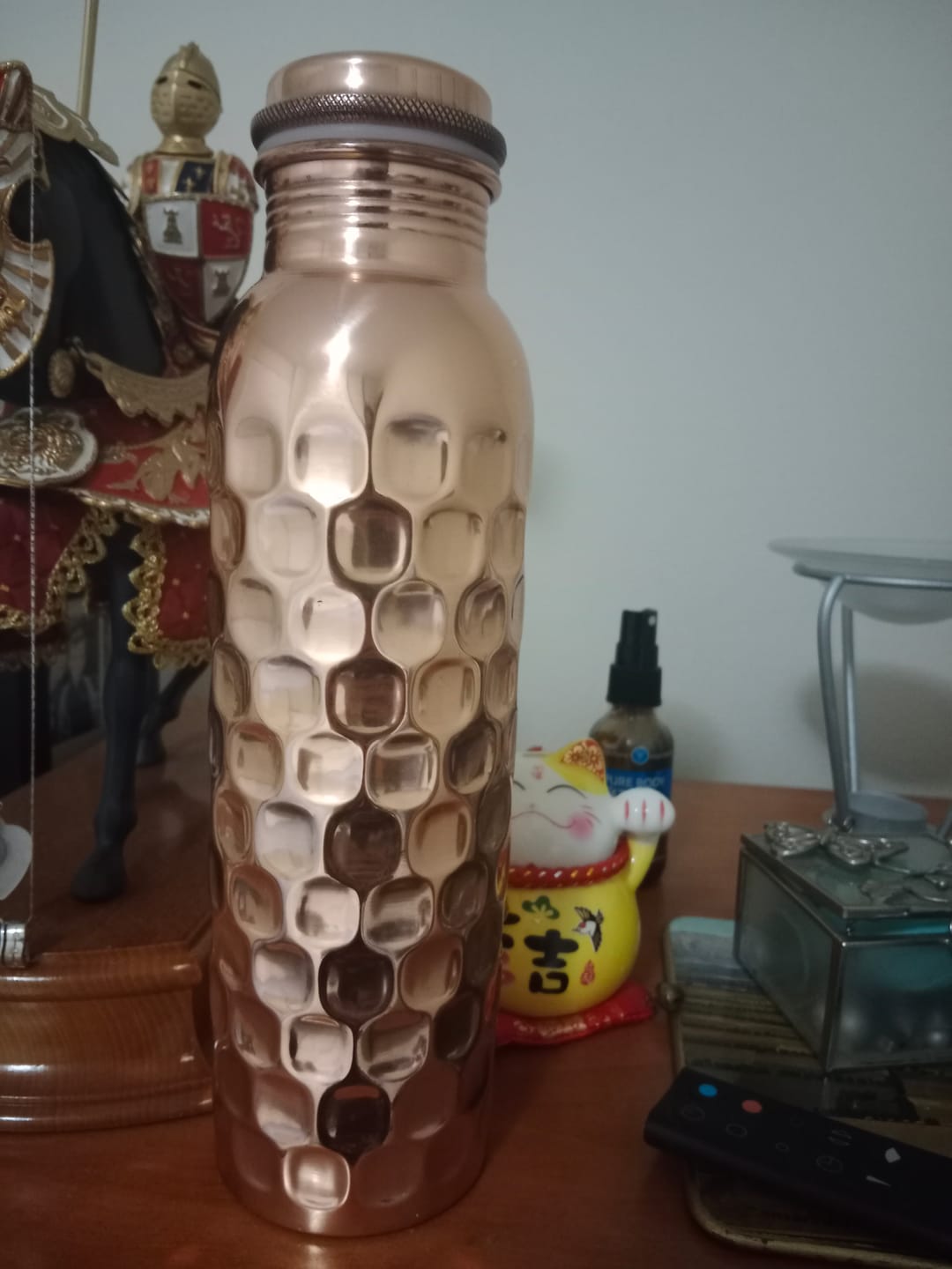 Customer photo review of Diamond Copper Water Bottle