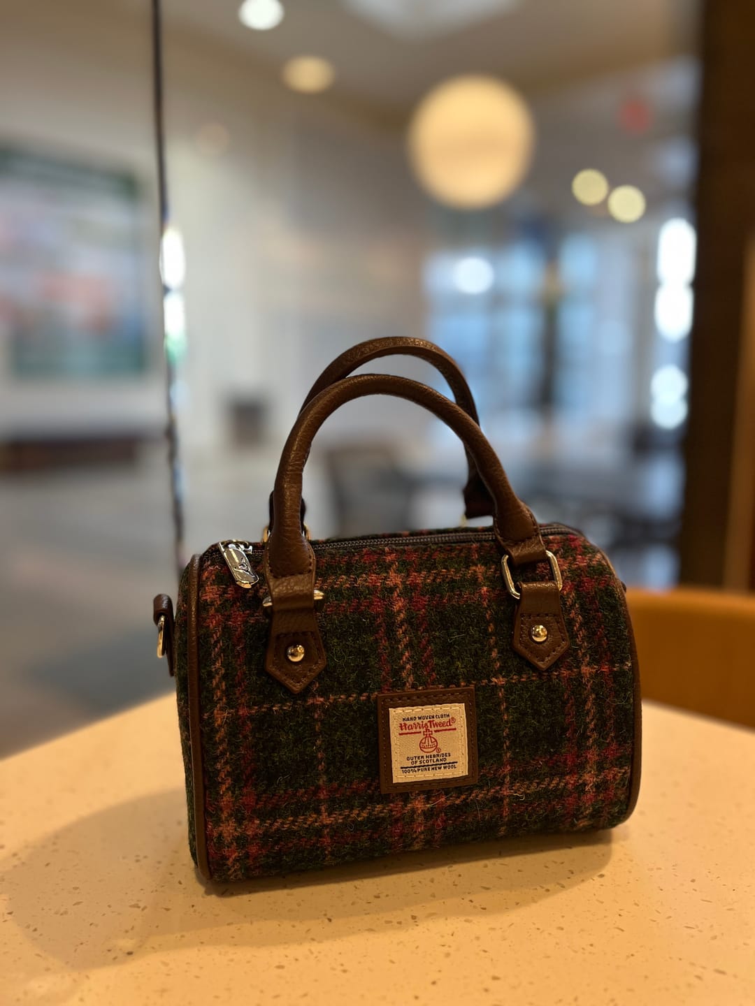 Customer photo review of Harris Tweed Mini Bowling Bag