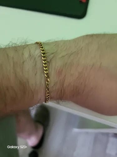 Customer photo review of Cuban Bracelet (Gold) 3MM