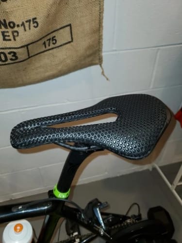 Customer photo review of Carbon Fiber Bicycle Saddle - 3D Printed Seat Cushion - Ultralight - Hollow Comfortable Breathable