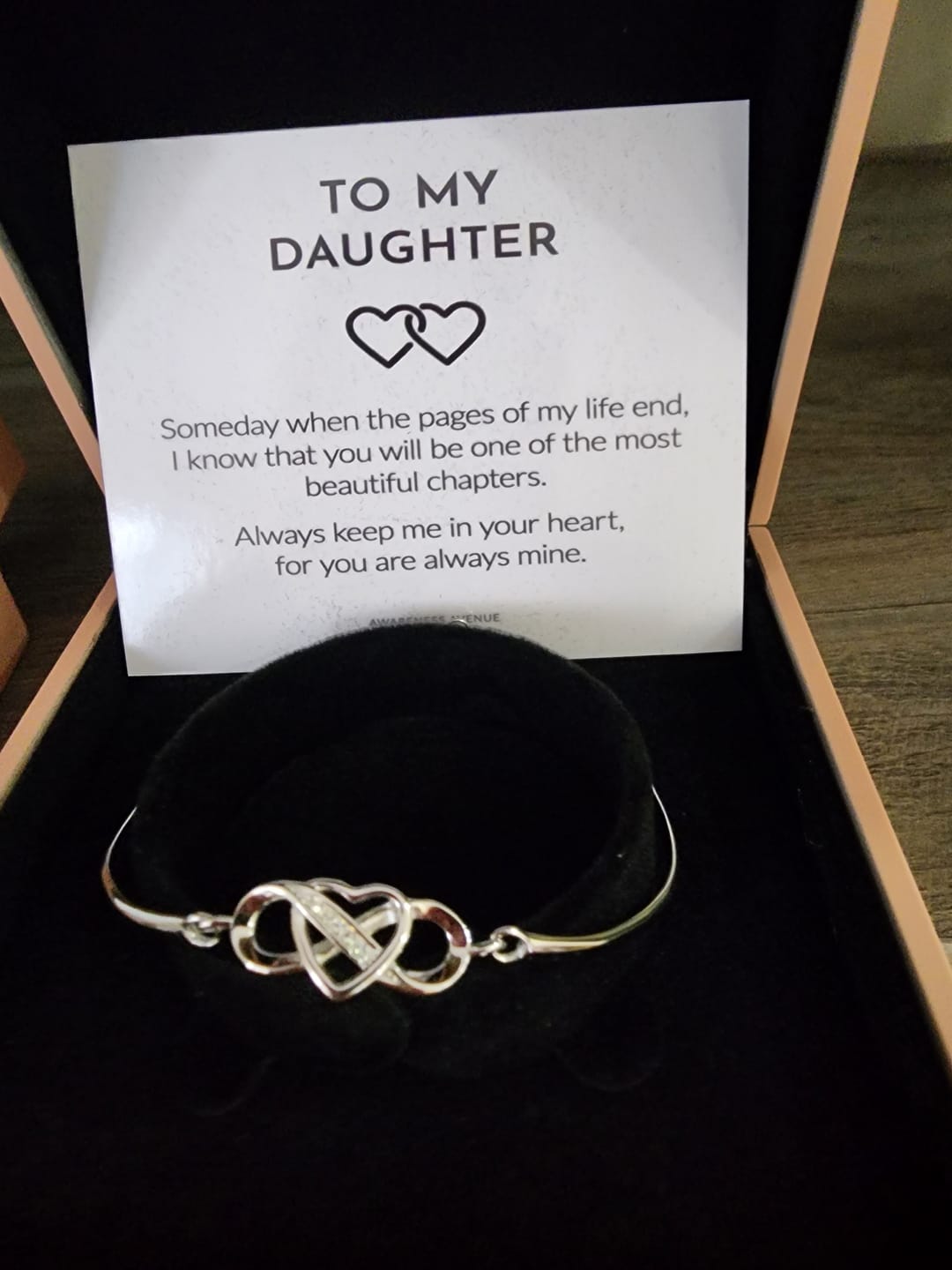 Customer photo review of To My Daughter | Always Keep Me In Your Heart Bracelet