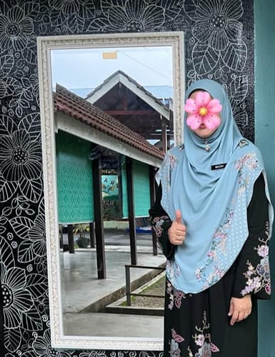 Customer photo review of Sarung Umma Printed Werda Arctic Sky