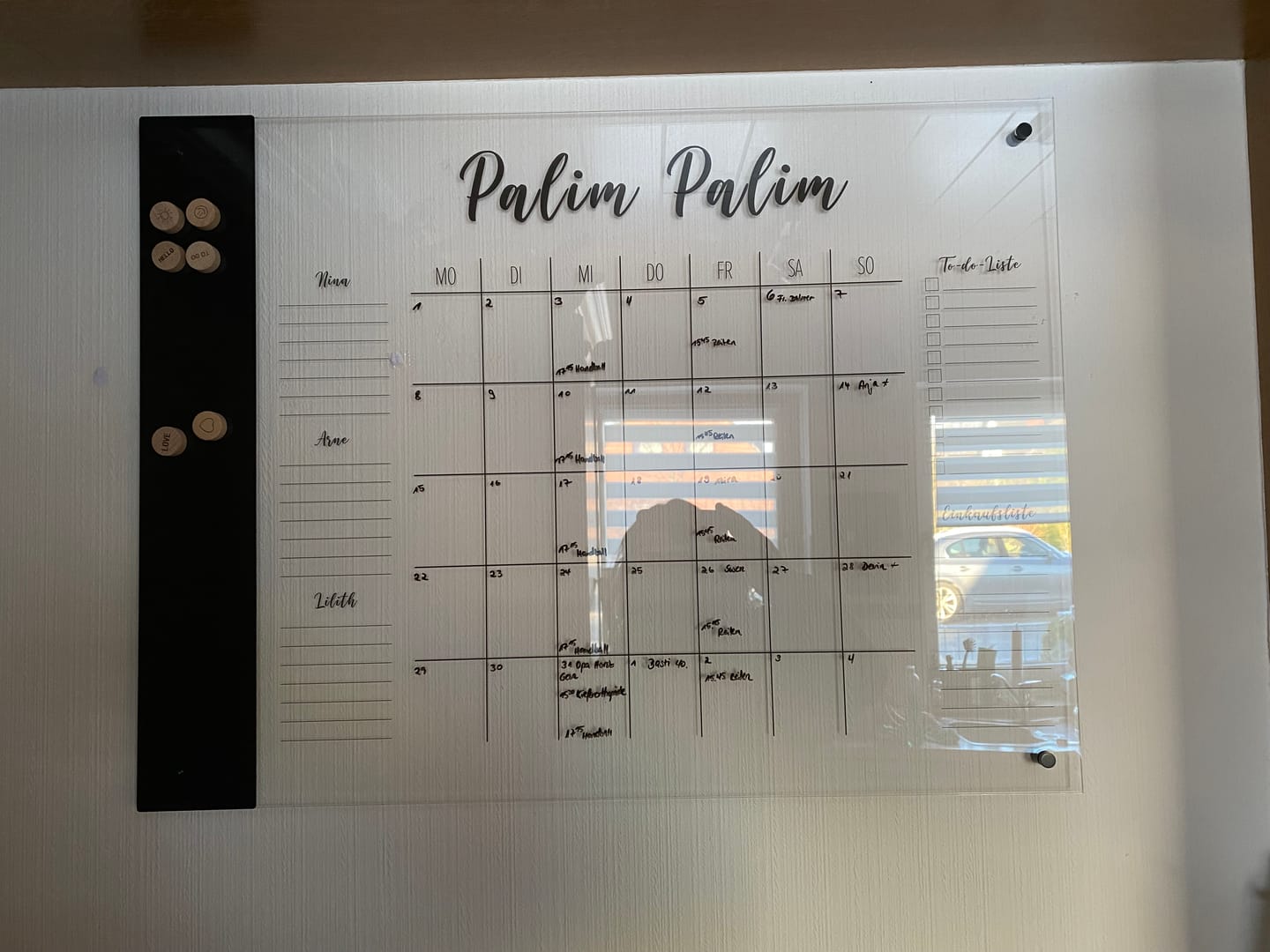 Customer photo review of Familienplaner für 3 Personen mit Magnetboard
