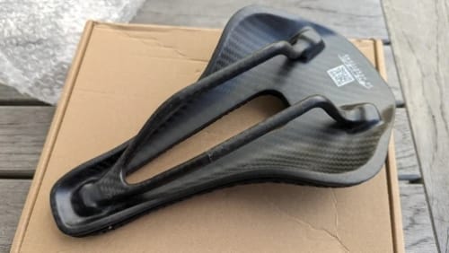 Customer photo review of Carbon Fiber Bicycle Saddle - 3D Printed Seat Cushion - Ultralight - Hollow Comfortable Breathable